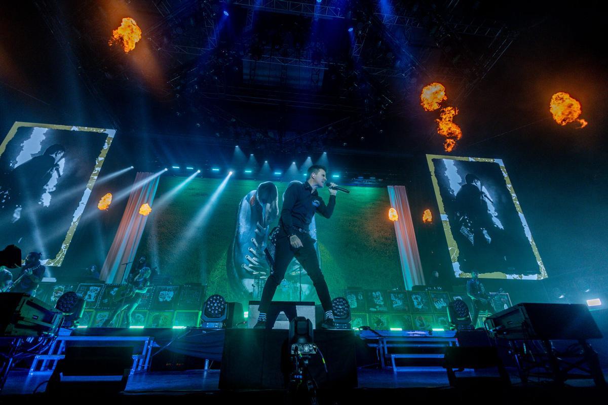 El cantante Dani Martín, durante su concierto en el Movistar Arena
