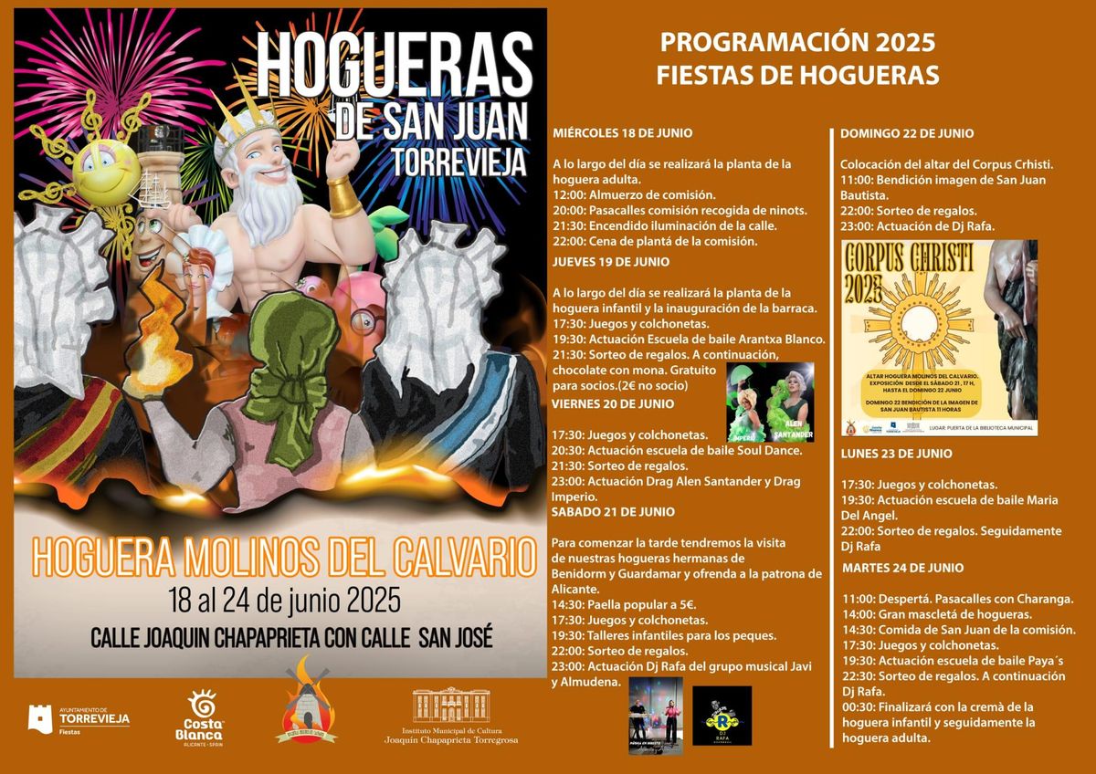 Programa de Hogueras de San Juan del Molino del Calvario