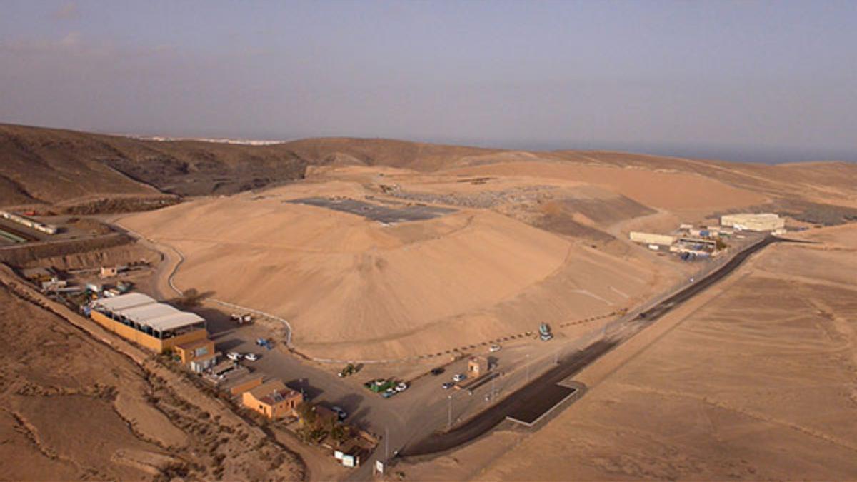Imagen aérea del vertedero de Zurita, en Fuerteventura.