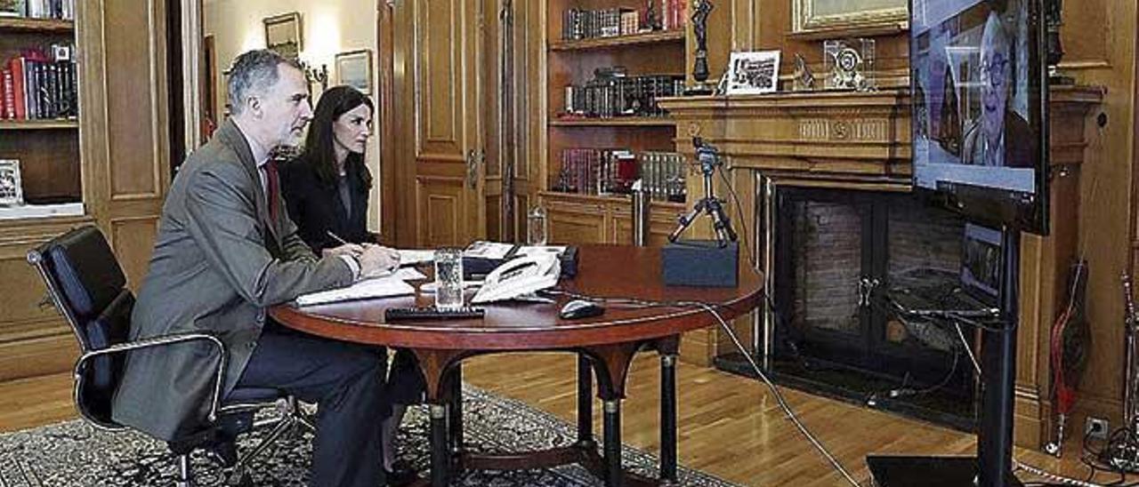 Los reyes Felipe y Letizia mantuvieron un encuentro virtual con Tomeu Català.