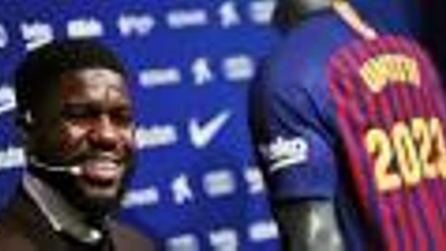 Umtiti, el dia de la seva renovació fins al 2023.