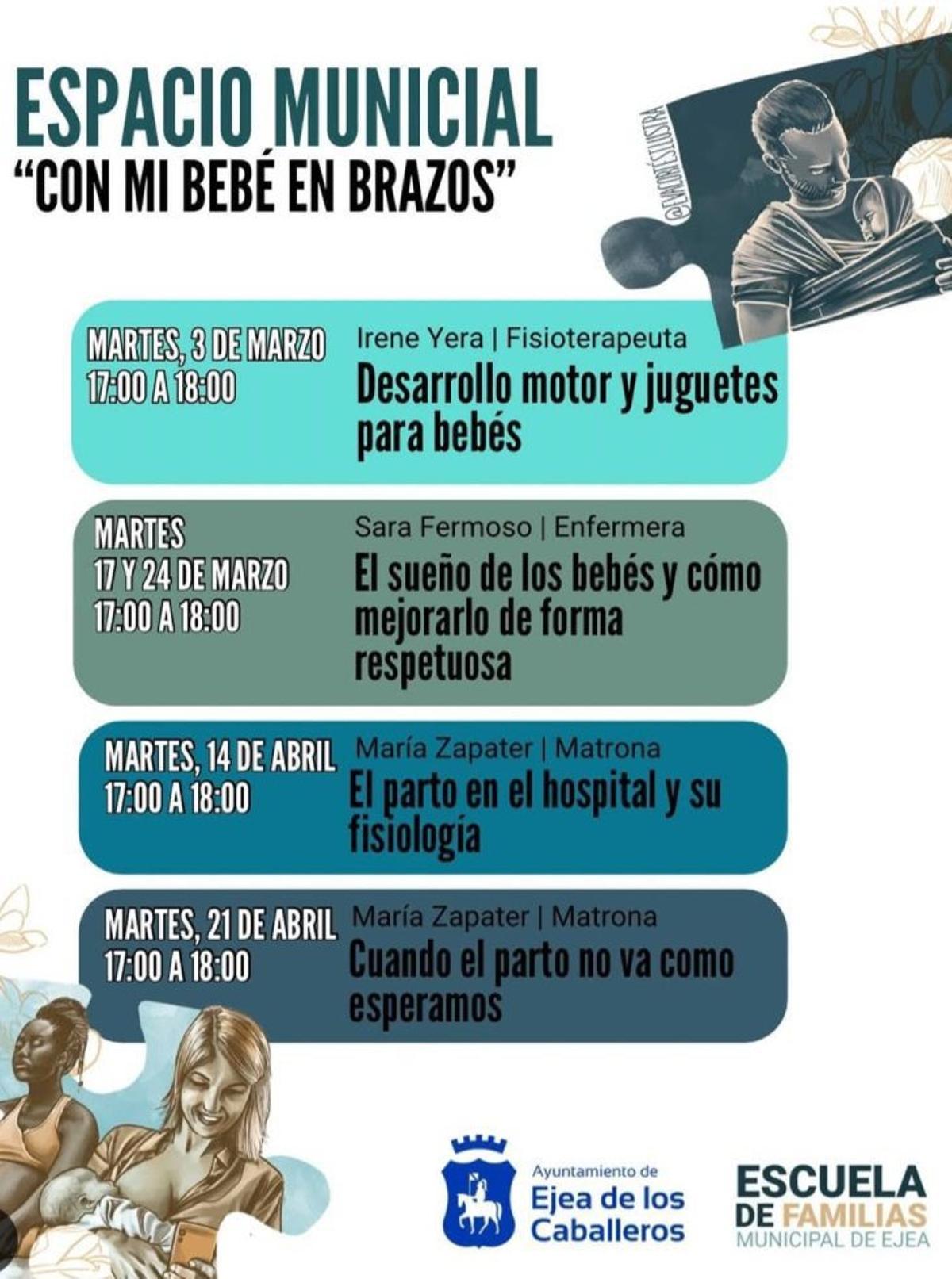 Cartel de las próximas sesiones.