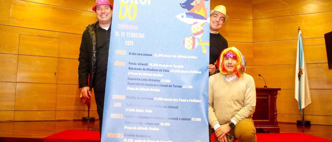 Presentación del Entroido de Cambados, ayer.