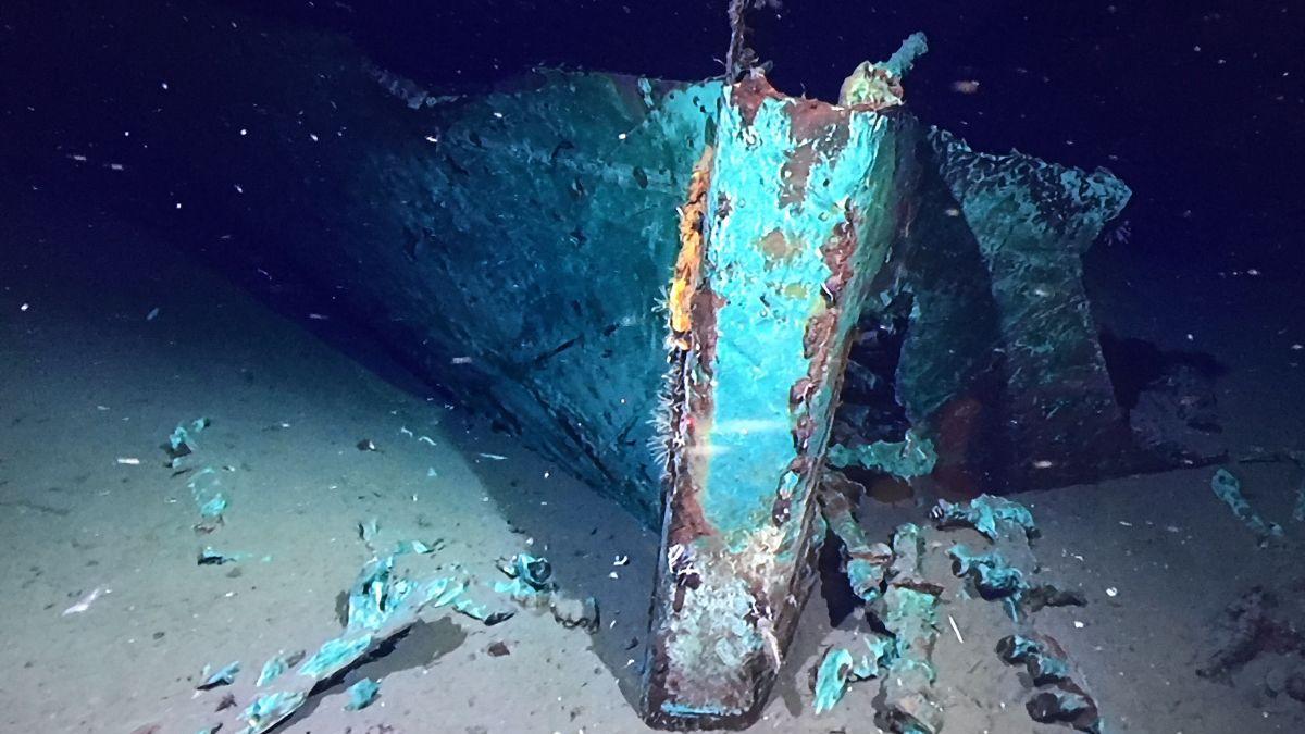 Uno de los naufragios investigados, a 1.800 metros de profundidad.