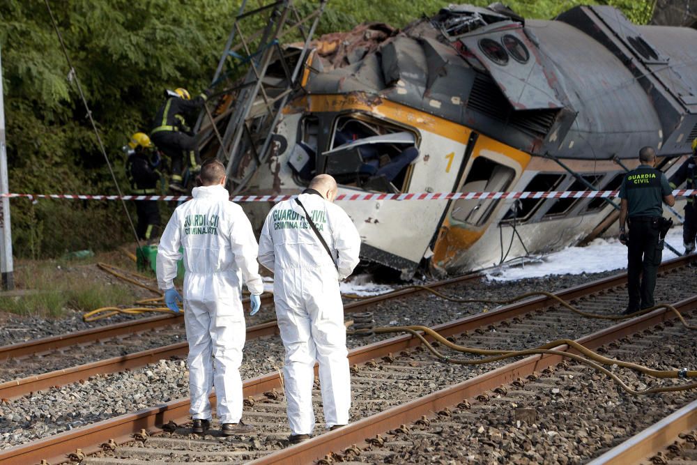 Accidente de tren en Galicia.