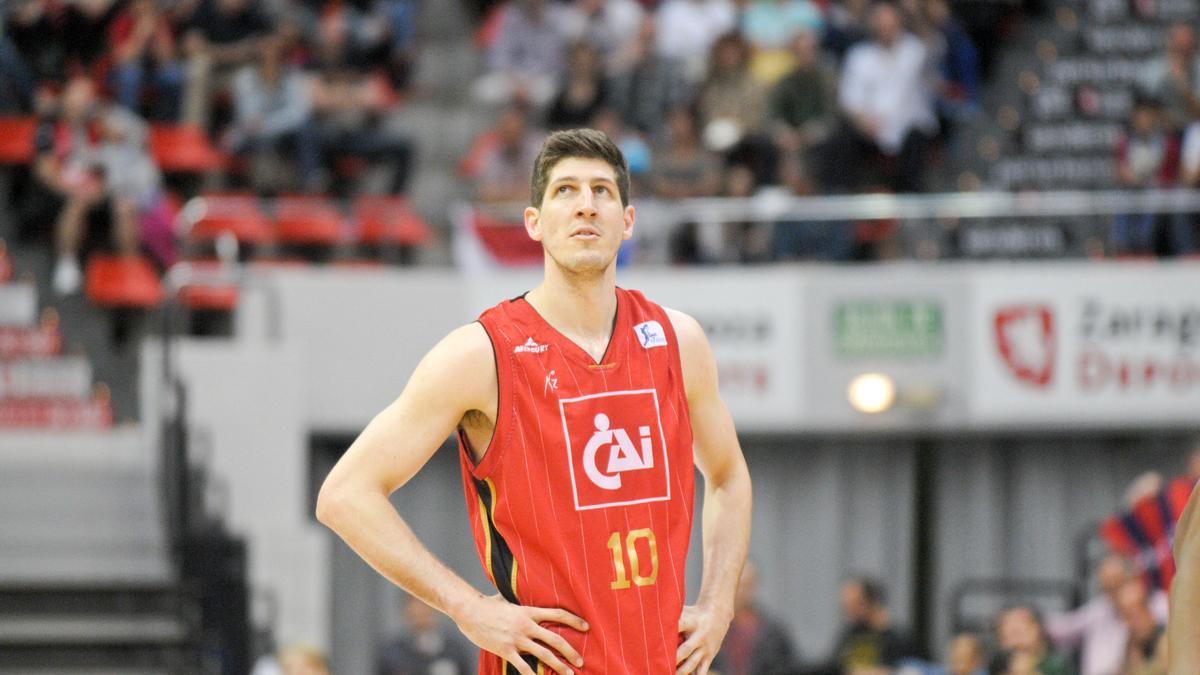 Damjan Rudez, con el CAI Zaragoza.