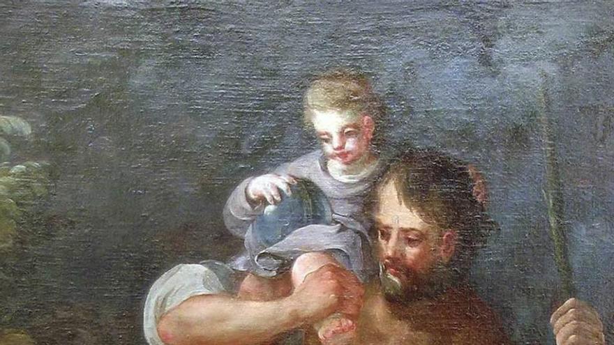 El &quot;San Cristóbal&quot; atribuido a Goya. efe