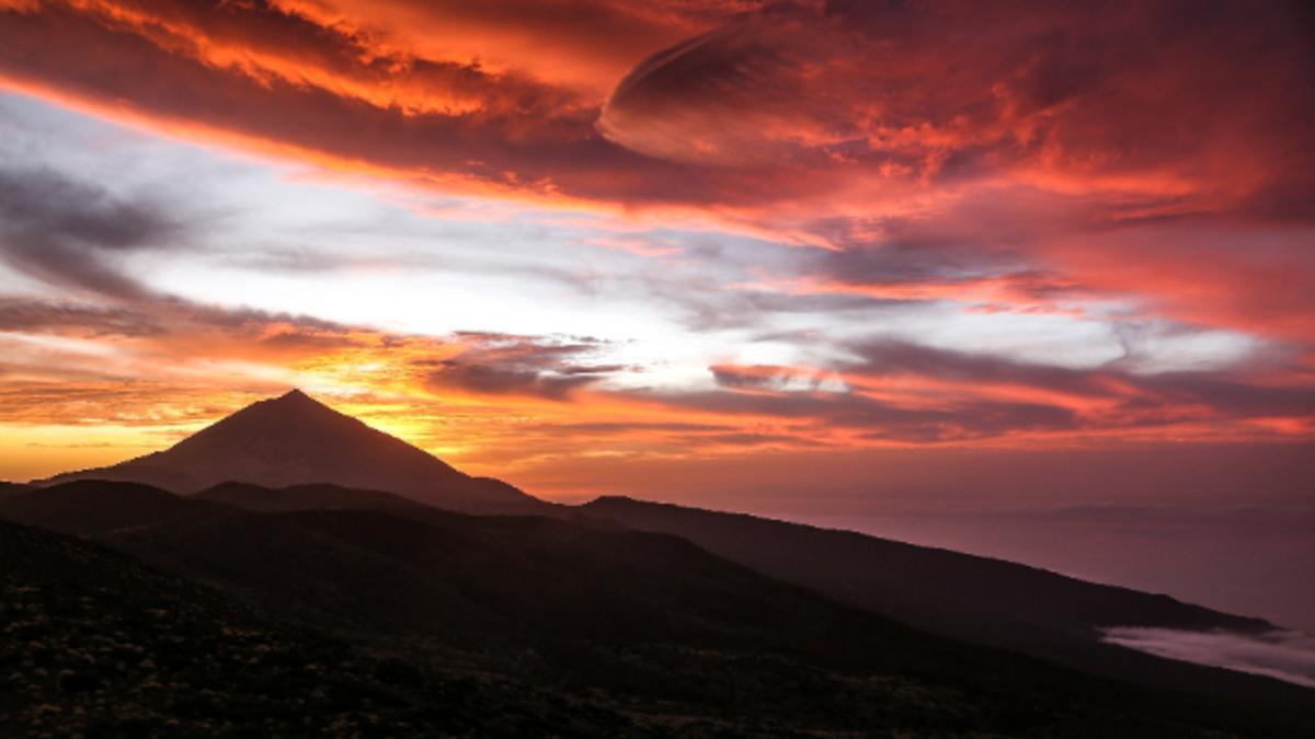 Un atardecer en el Teide.