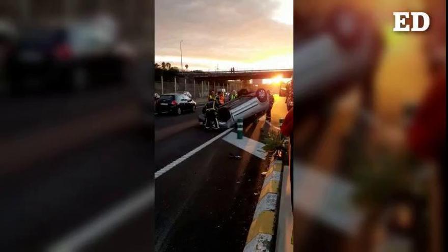 Aparatoso accidente en La Quinta