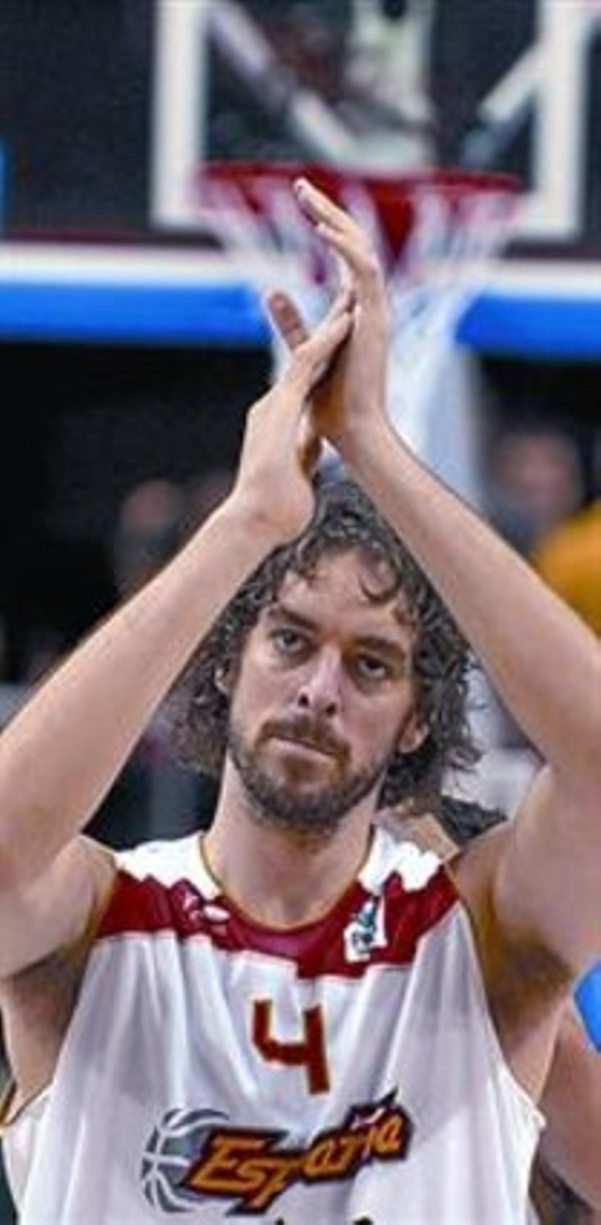 Pau Gasol, amb la selecció.
