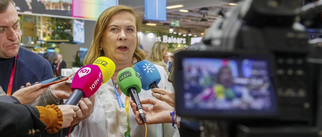 Yolanda de Aguilar, secretaria general para el Turismo de la Junta, atiende a los medios y anuncia que espera que 2023 sea el mejor año del turismo internacional