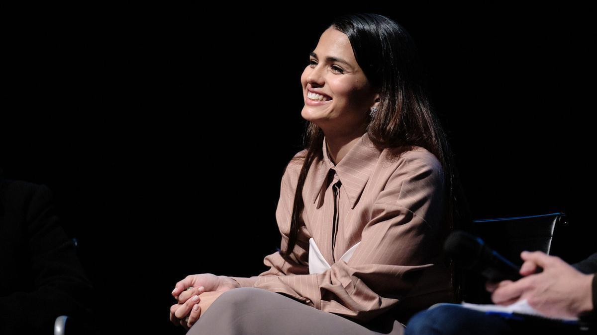 Sara Sálamo durante la presentación de 'En Silencio. La resiliencia de Isco Alarcón.