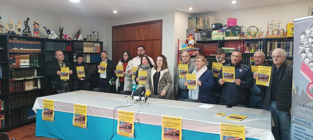 Participantes en la rueda de prensa en la que se abordó la manifestación.