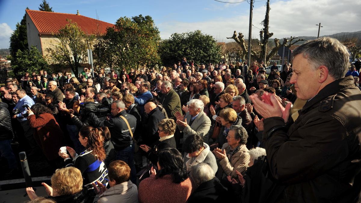 Cientos de vecinos acudieron al homenaje a Jorge Casal, en enero de 2019