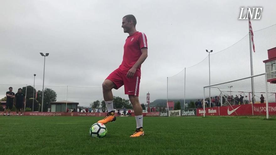 Presentación de Álex Bergantiños con el Sporting de Gijón