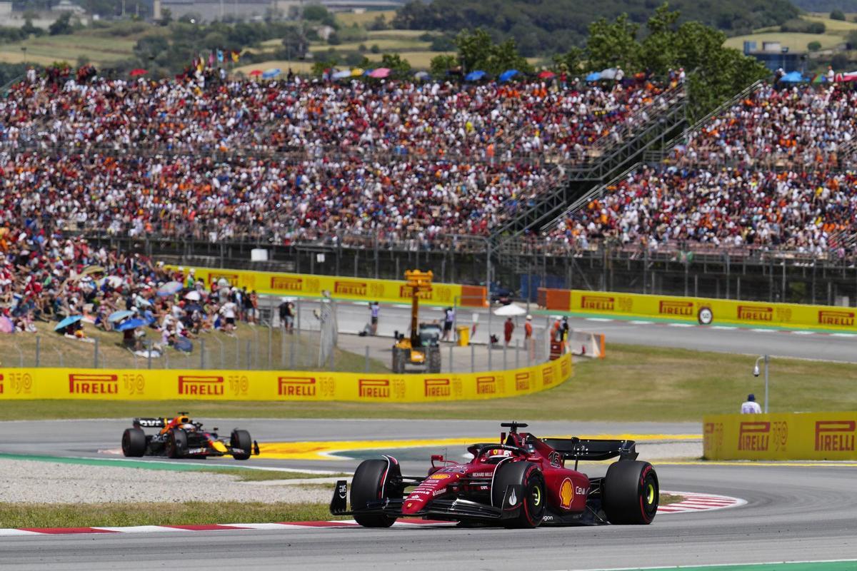 MONTMELÓ (BARCELONA), 22/05/2022.- El piloto monegasco de Ferrari Charles Leclerc durante el Gran Premio de España de Fórmula Uno que se disputa este domingo en el circuito de Barcelona-Cataluña, en Montmeló (Barcelona). EFE/Enric Fontcuberta