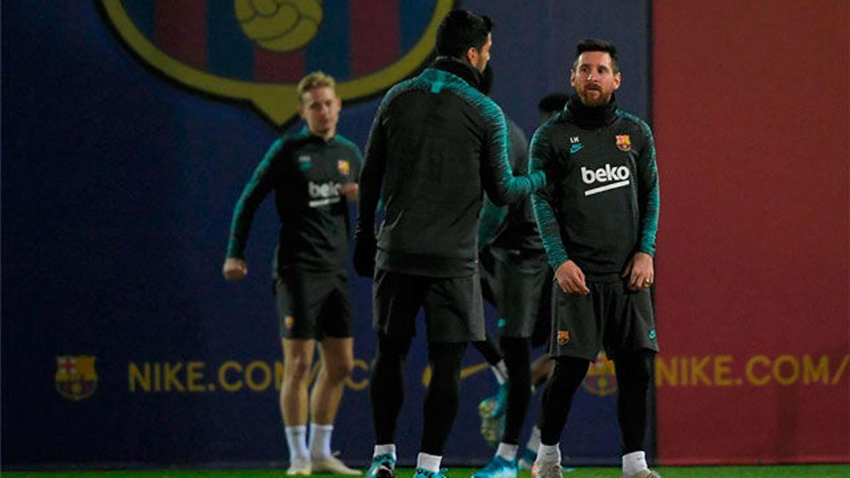 Último entreno del Barça antes del encuentro de Champions ante el Borussia Dortmund