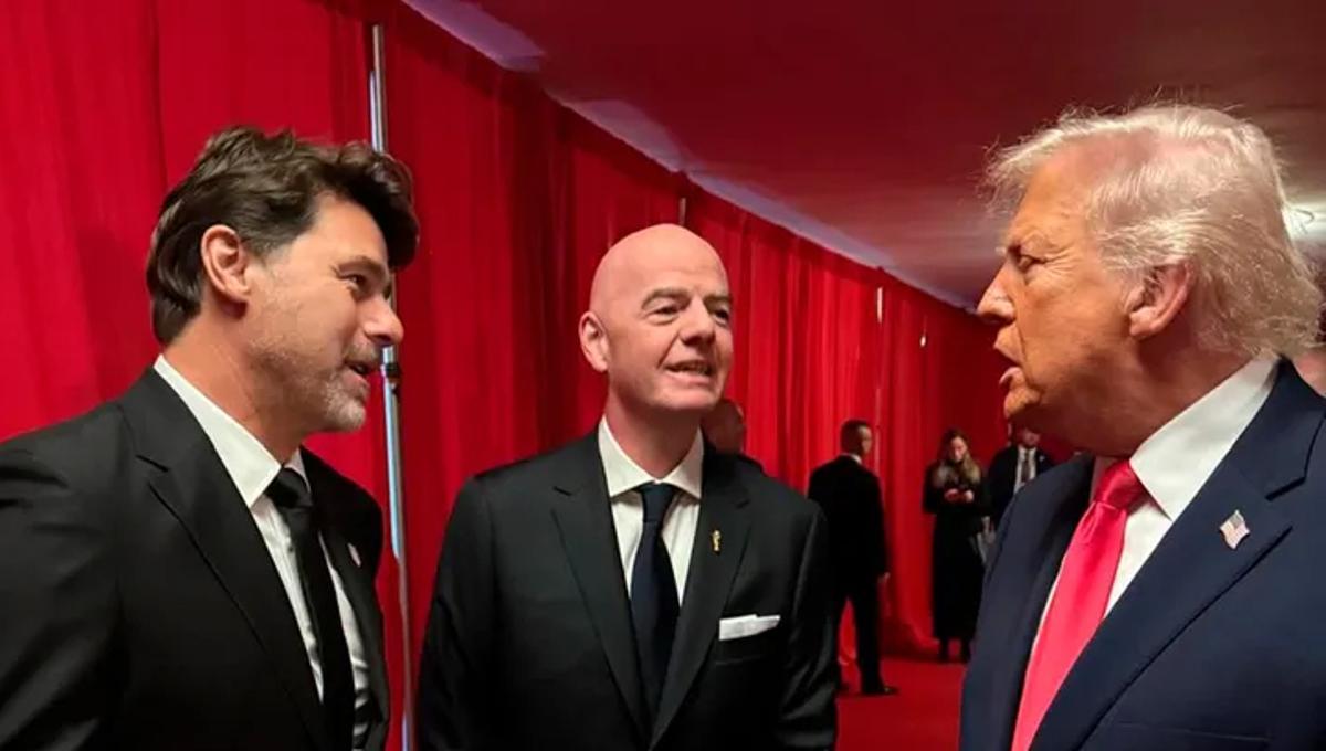 Pochettino, Infantino y Trump, en una imagen de archivo