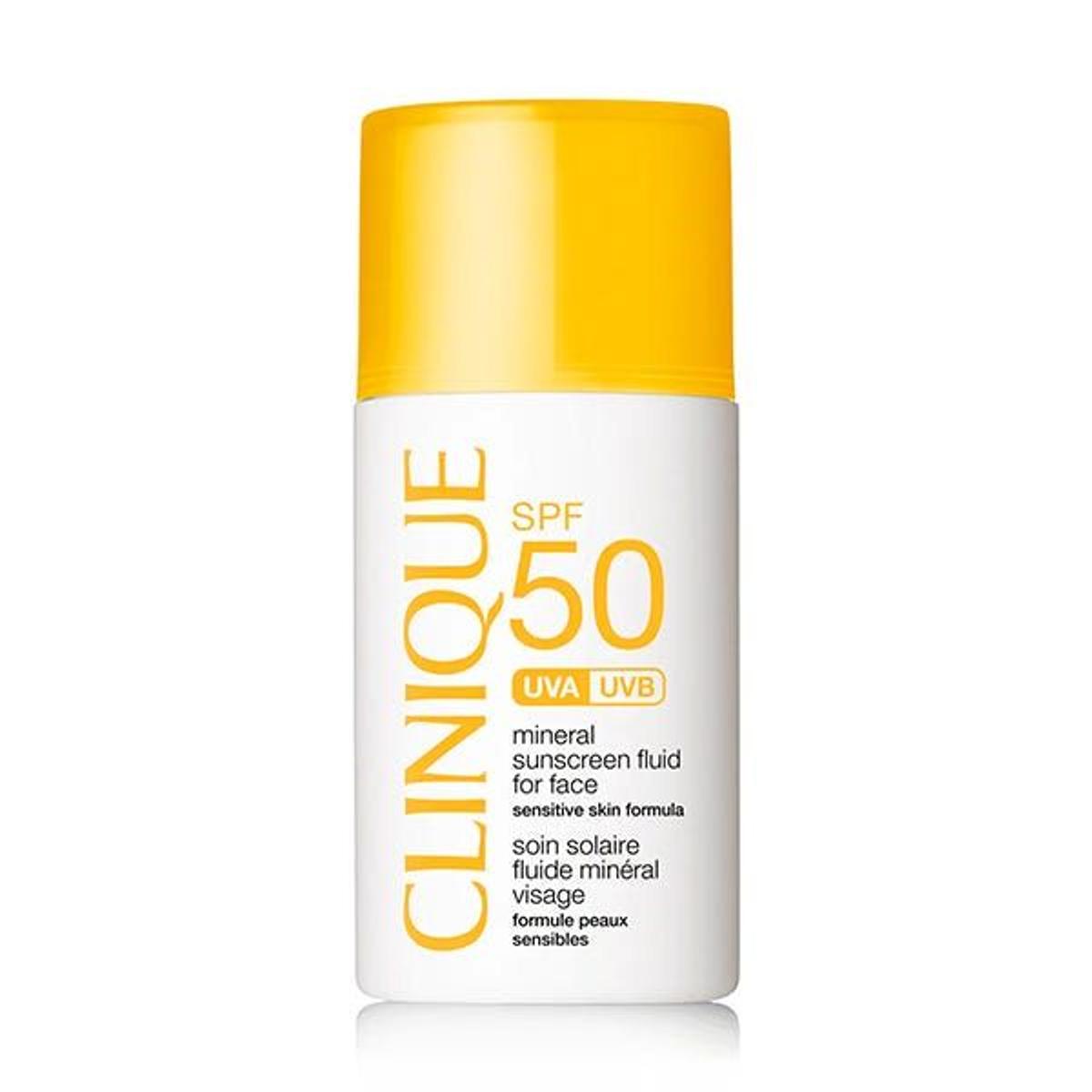 Mineral Sunscreen Fluid For Face Spf 50, de Clinique