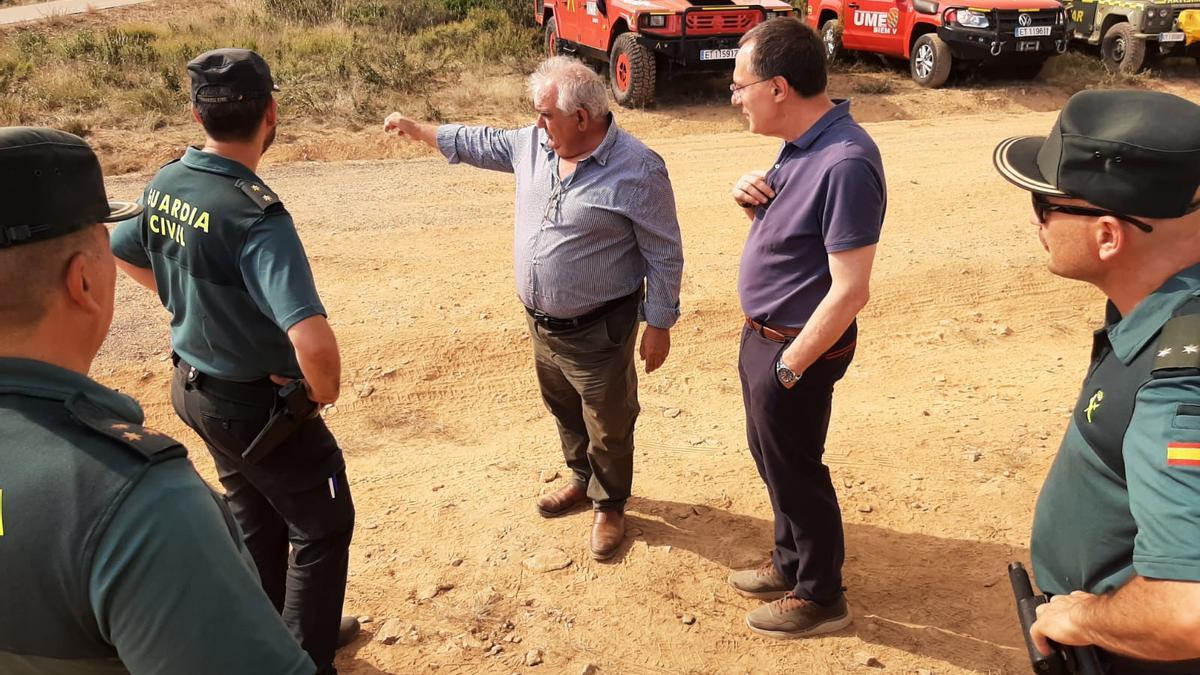 El subdelegado del Gobierno en Zamora visita la zona del incendio