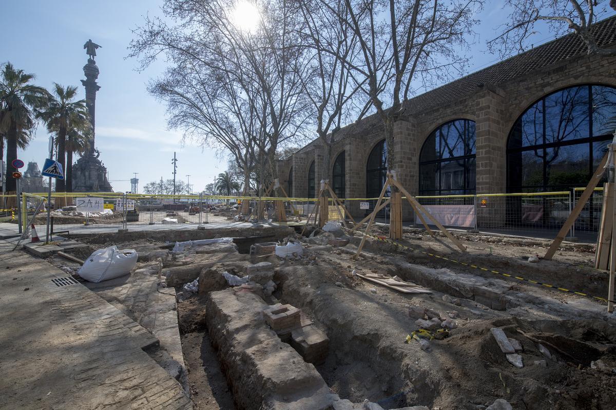 Los restos de un cuartel de 1792 bajo la Rambla