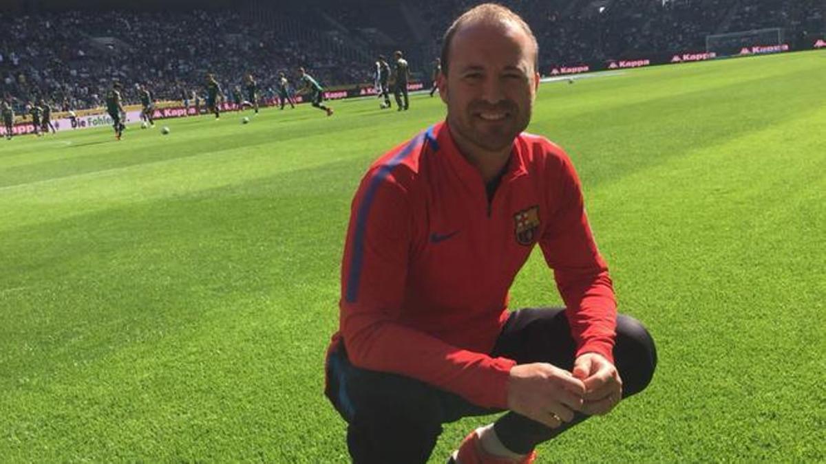 David Sánchez, actual entrenador del Cadete B del FC Barcelona