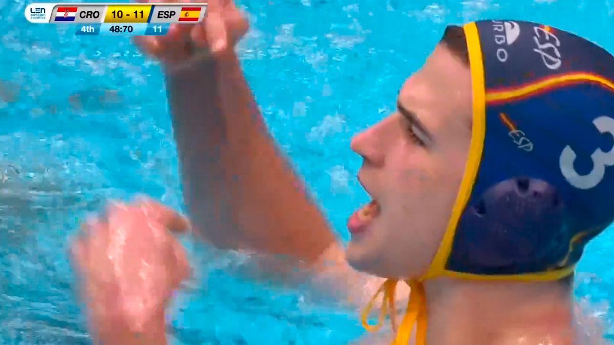 ¡Así fue el gol que proclamó a España de waterpolo campeona de Europa!