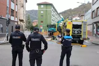 El escape de gas de Mieres, en imágenes