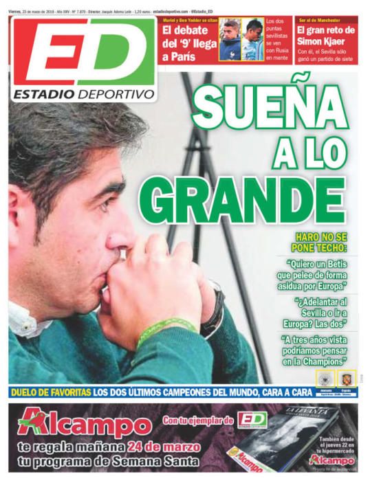 Portadas deportivas del viernes 23 de marzo