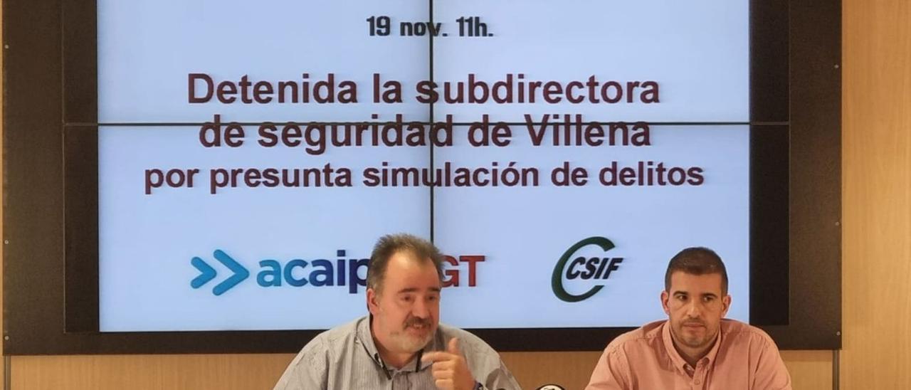 Rueda de prensa de ACAIP-UGT y CSIF realizada en Madrid. | INFORMACIÓN