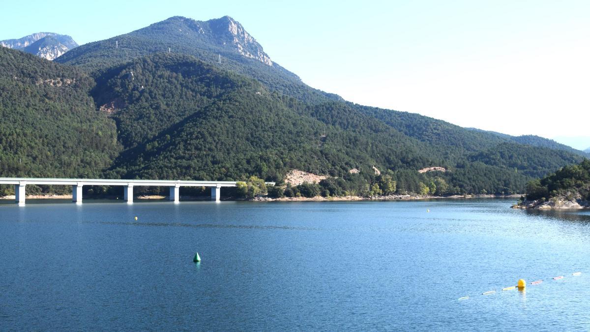 El pantà de la Baells, actualment al 80%, en una imatge de final de setembre