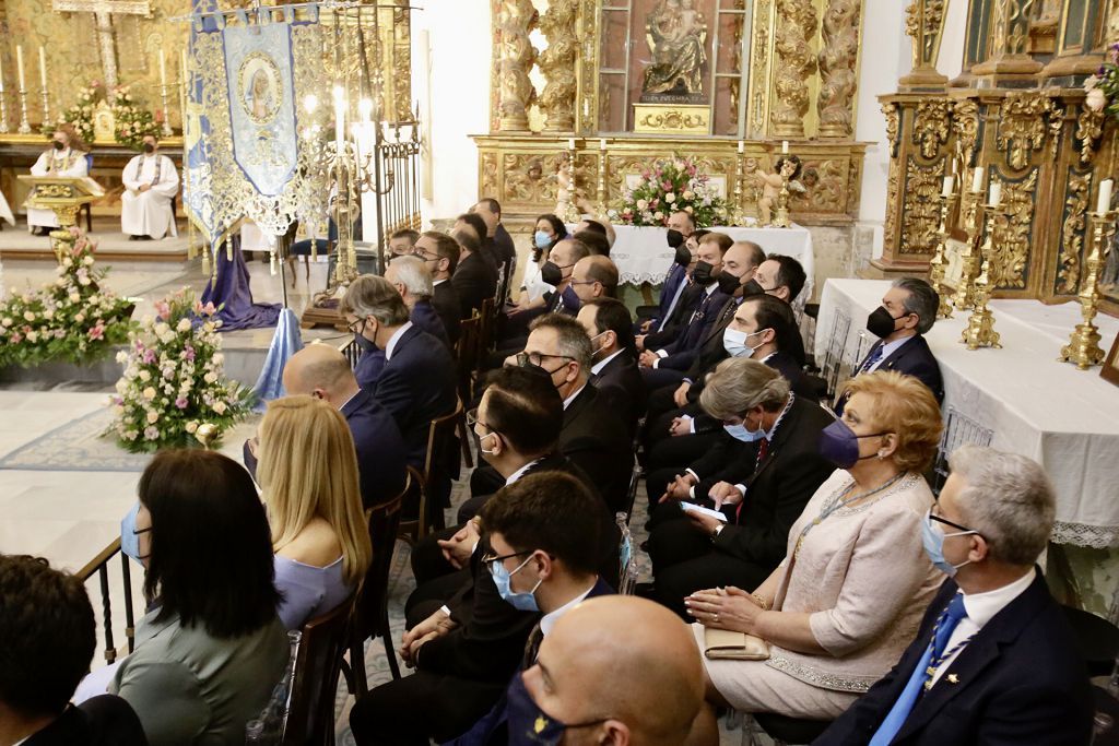 San Francisco acoge la misa en honor de la Dolorosa del Paso Azul de Lorca