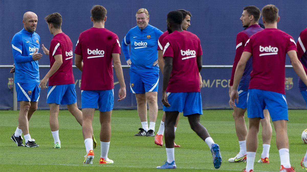 Ronald Koeman, durante un entrenamiento reciente