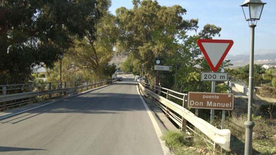 El puente de Don Manuel da nombre a la pedanía donde precisamente se desarrollarán estos trabajos.