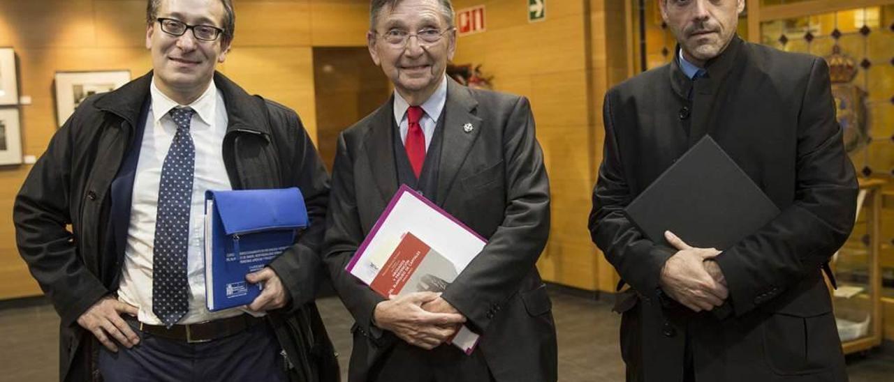 Miguel Abel Souto, Nielson Sánchez-Stewart y Javier Fernández Teruelo, ayer.