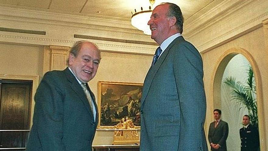 El rei Joan Carles, amb Jordi Pujol, en una foto d&#039;arxiu