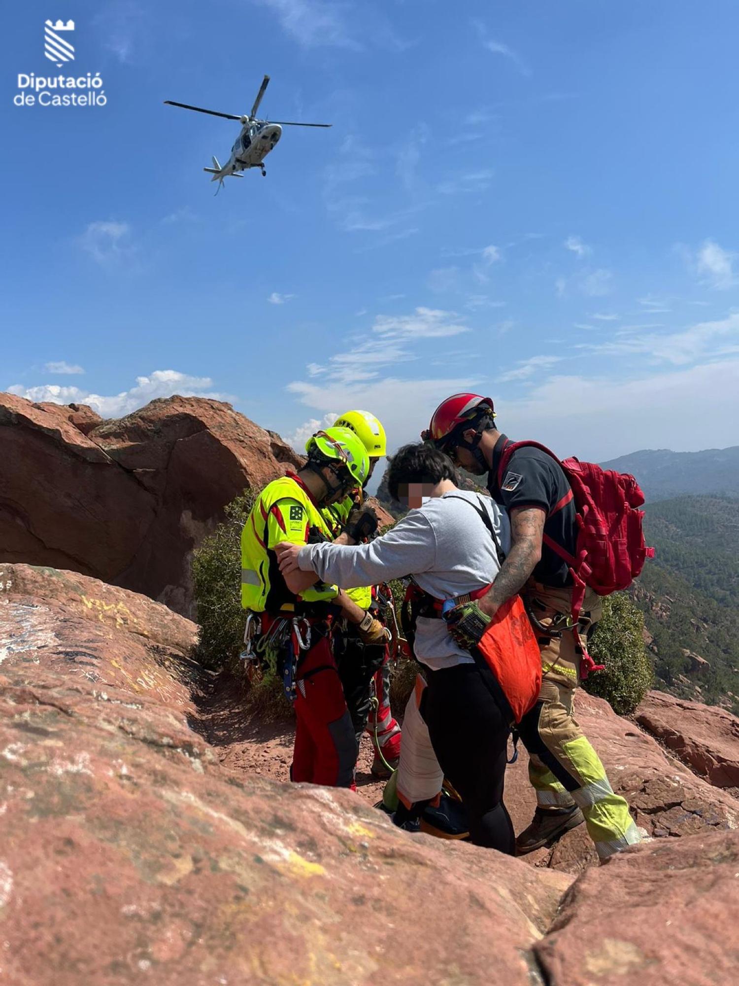 Imágenes del rescate en el Desert de les Palmes