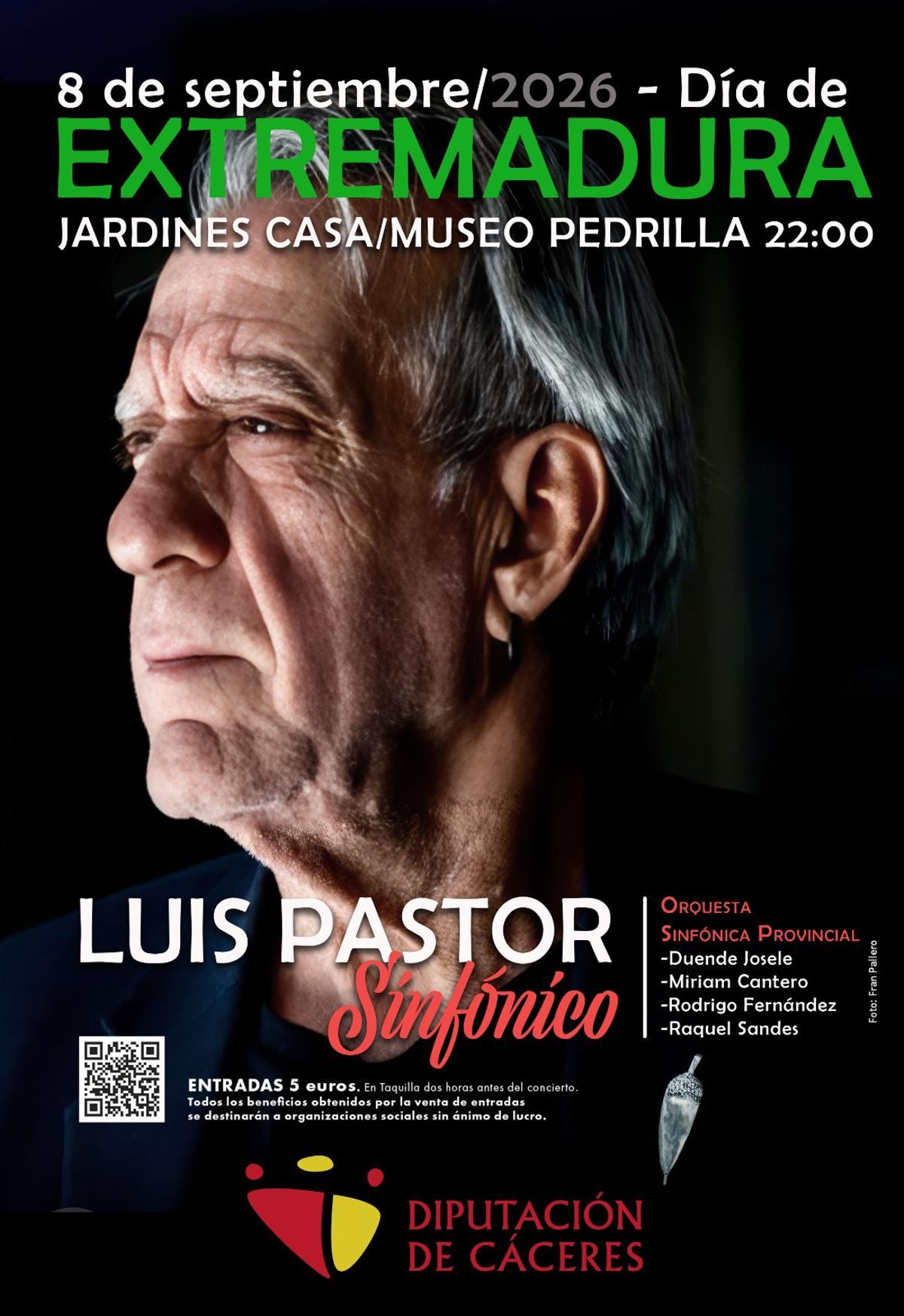 Cartel del concierto de Luis Pastor.