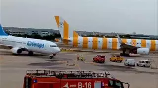 Dos aviones chocan en la pista del aeropuerto de Palma sin causar heridos