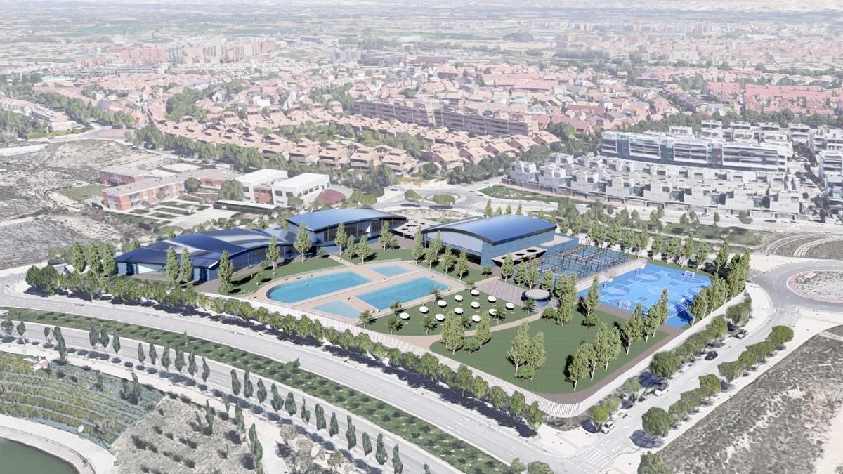 Recreación del centro deportivo propuesta por la Alcaldable del PP por Zaragoza.