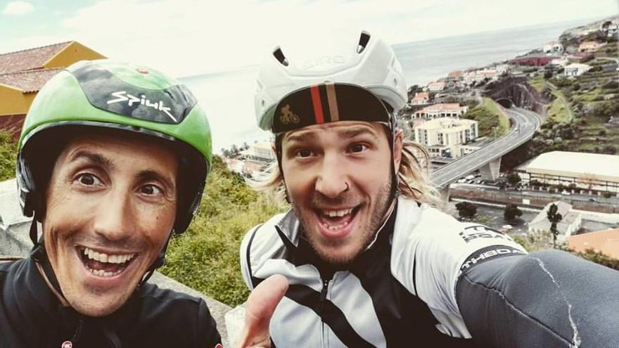 Rodríguez y Dios, durante los entrenamientos previos en Madeira.