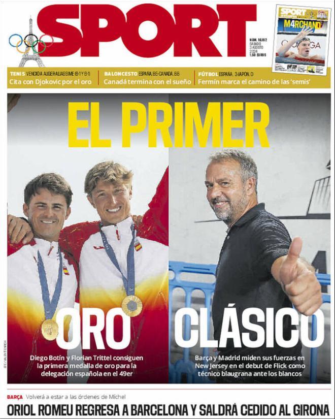 Las portadas de los periódicos deportivos de hoy, sábado 3 de agosto