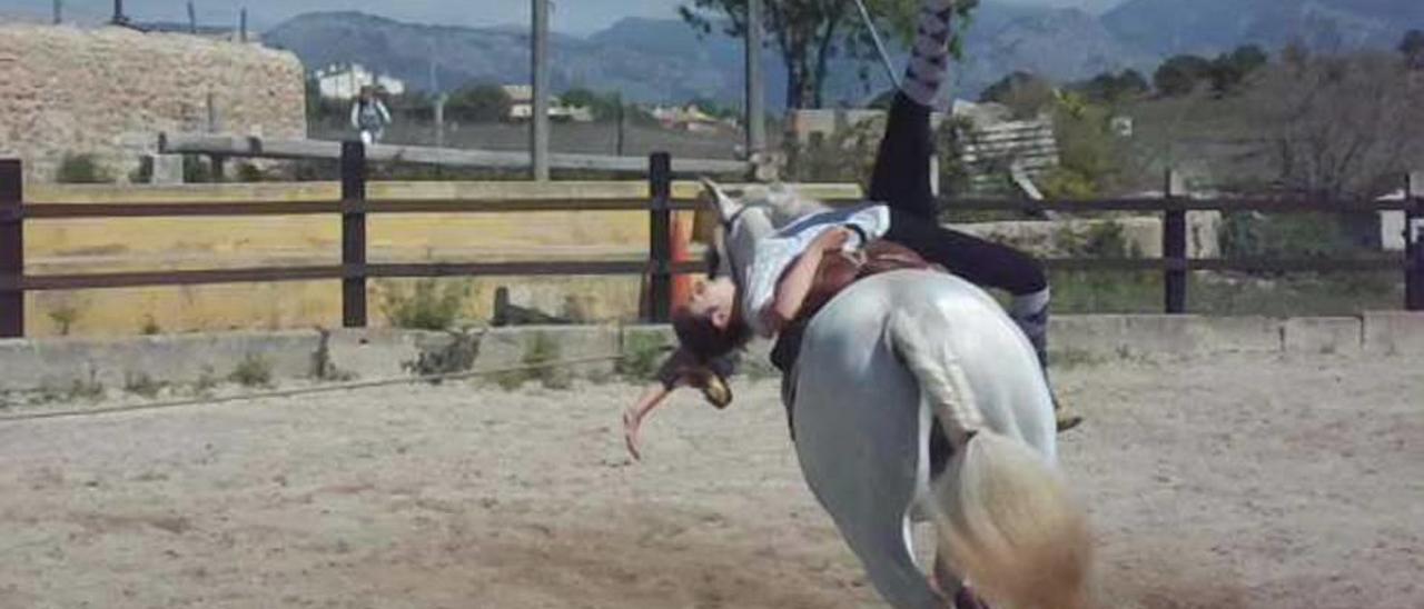 Campins durante uno de sus ensayos de Volteo.