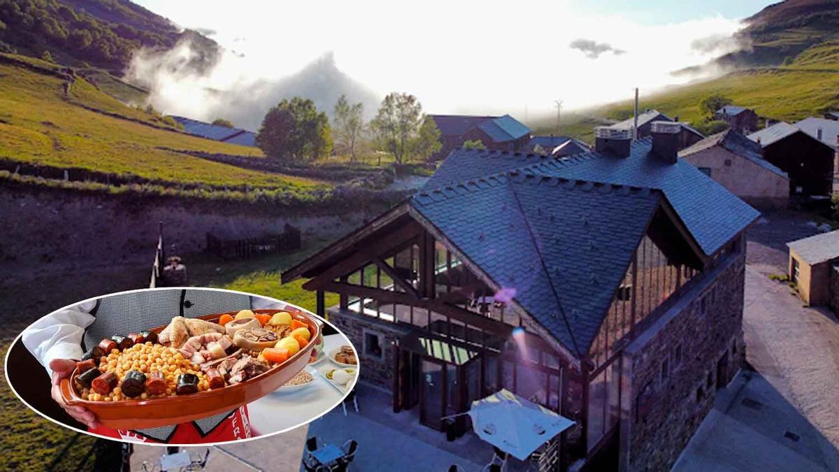 El mejor cocido de España se come en una acogedora casona de piedra asturiana a 1.526 metros de altitud y en plena montaña: "Nuestros garbanzos son de Ávila y el compango de Asturias, principalmente de Tineo”