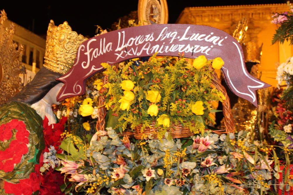 Así son las canastillas y el manto de la Ofrenda