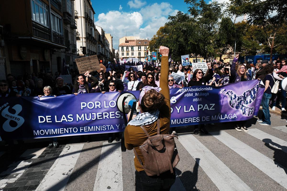 Manifestación por la celebración del 8M.