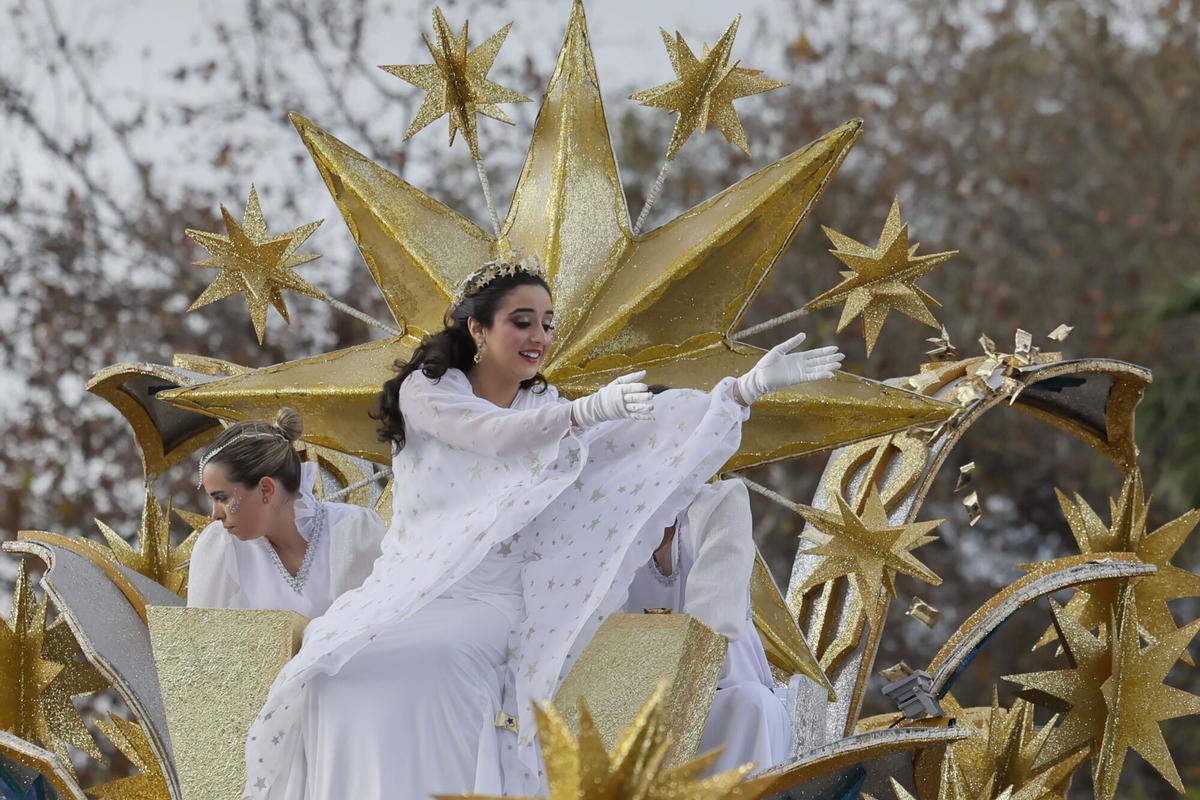 Un momento de la cabalgata con la que los Reyes Magos.