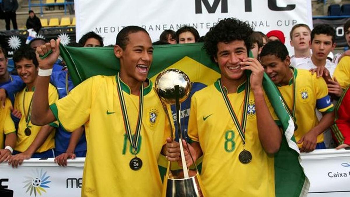 Neymar y Coutinho, campeones en la edición de 2008