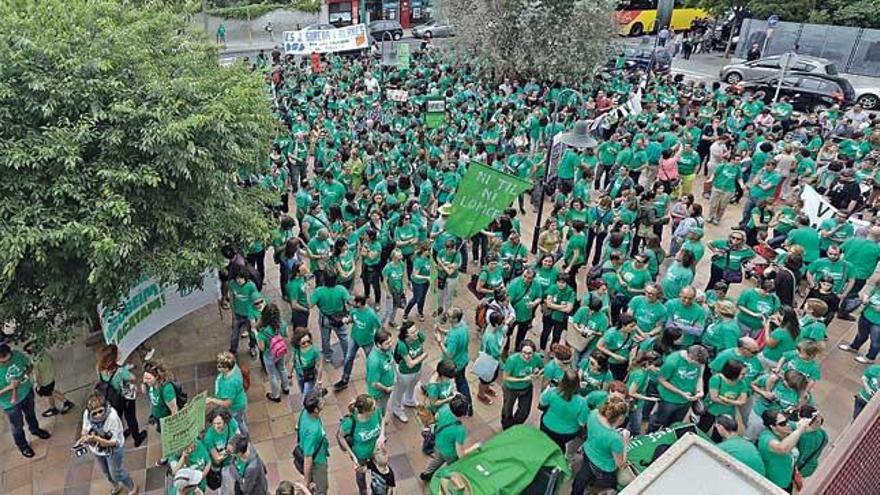 Reciente protesta de la Assemblea contra la LOMCE.