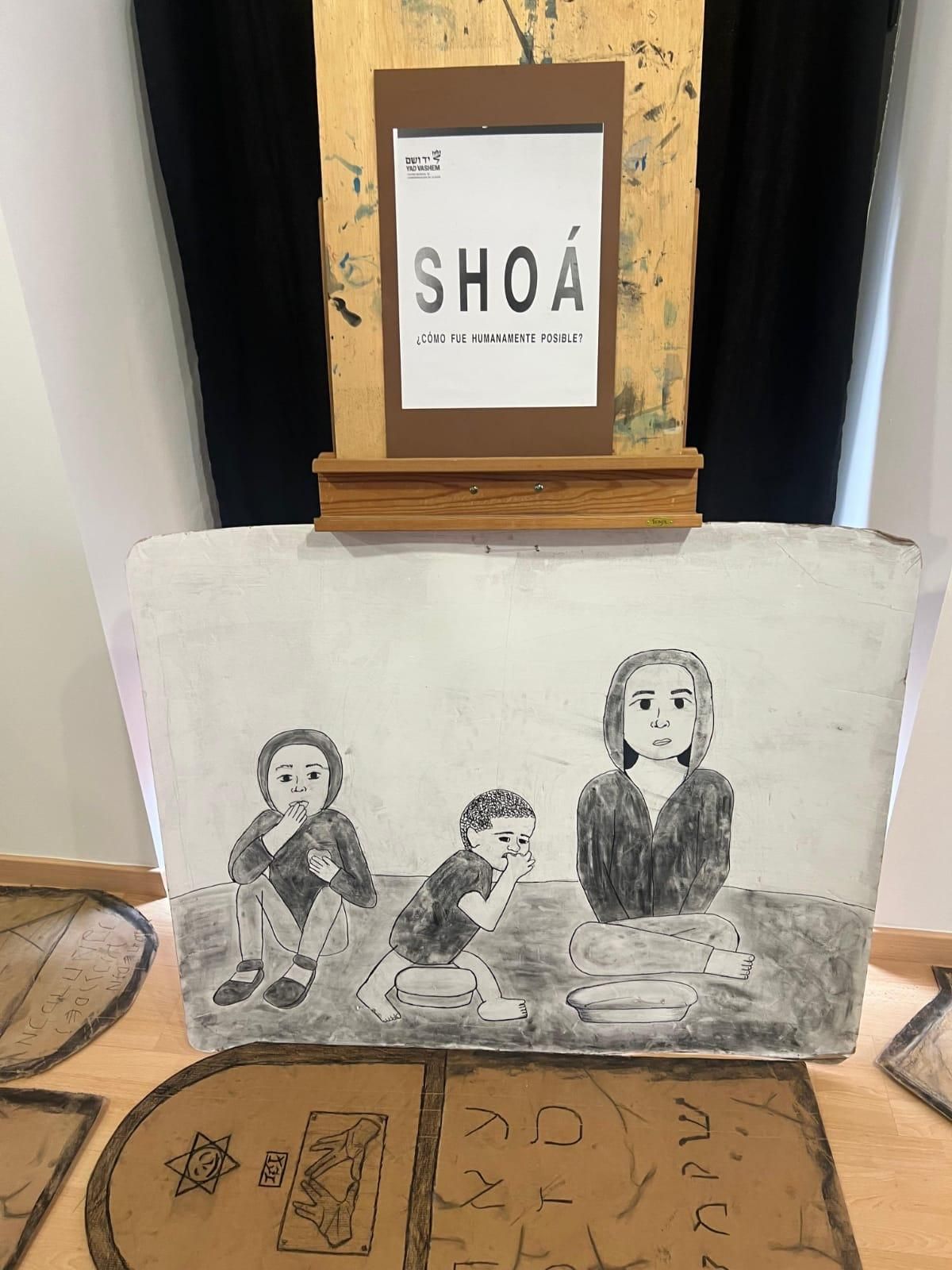 Exposición sobre el Holocausto hecha por alumnos del IES La Noria de Monforte